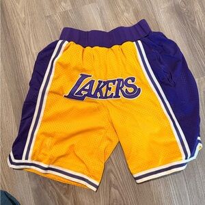 Just Don Purple and Yellow Lakers Shorts